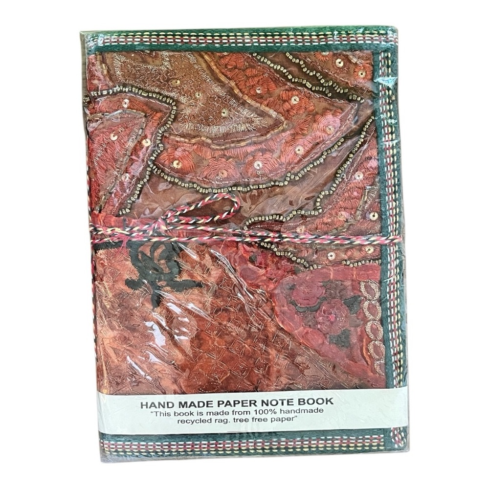 Handcrafted Sari Silk Journal · Tree-Free Paper · Zero Waste · Living Ritual